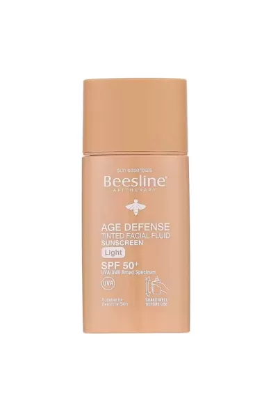 Beesline Age Defense Tinted Facial Fluid Sunscreen Spf50+ Medium