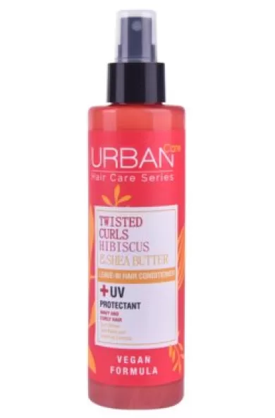 Urban Care Twisted Curls Hibiscus And Shea Butter Leave-In Hair Conditioner And Uv 