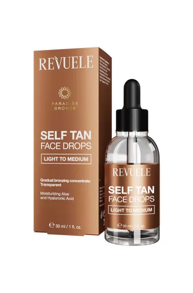 Revuele Self Tan Face Drops Light To Med 30 ml