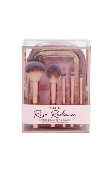 Cala Rose Radiance 5-Piece Brush Set & Pouch