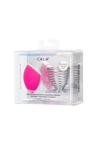 Cala Sponge & Holder - Hot Pink Slant