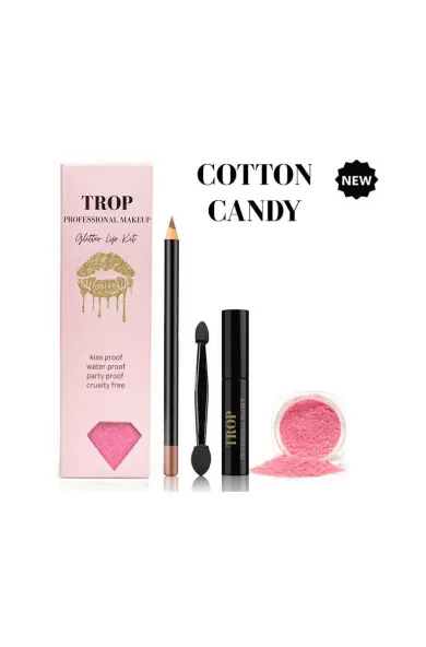 TROP GLITTER LIP KIT - Cotton Candy