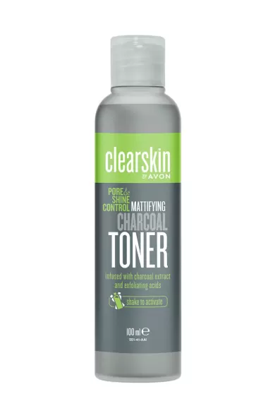 AVON CLEARSKIN PORE & SHINE CONTROL MATTIFYING CHARCOAL TONER