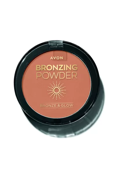 AVON BRONZE & GLOW BRONZING POWDER DEEP TAN