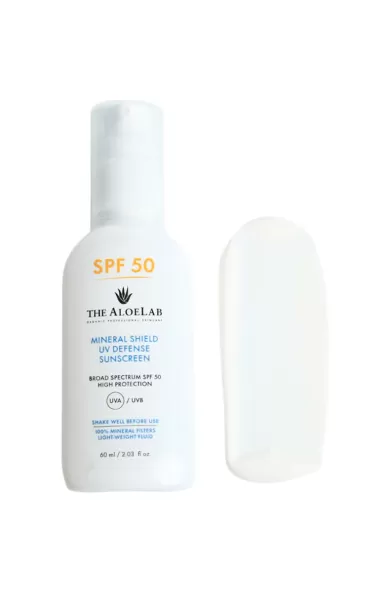 THE ALOELAB MINERAL SHIELD UV DEFENSE SUNSCREEN SPF 50