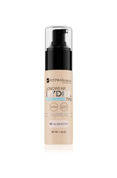 BELL HYPOALLERGENIC LONGWEAR HYDRA FOUNDATION 01 ALABASTER