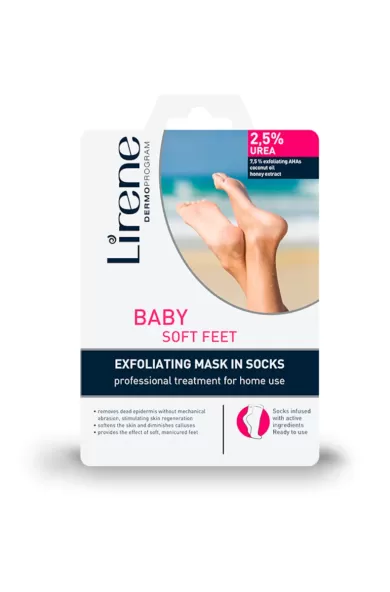 LIRENE EXFOLIATING FEET MASK IN SOCKS