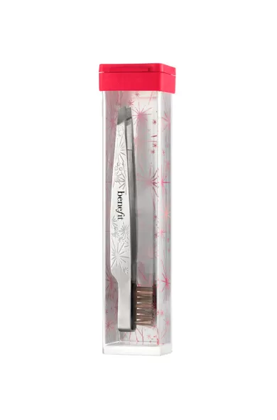 BENEFIT COSMETICS BROW GROOMING TWEEZER & BRUSH