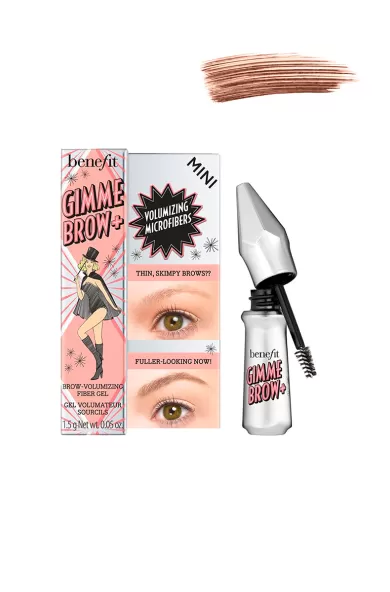 BENEFIT COSMETICS GIMME BROW+ VOLUMIZING EYEBROW GEL MINI SIZE 3.75 WARM MEDIUM BROWN