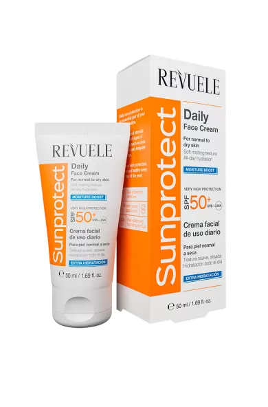 REVUELE SUNPROTECT DAILY FACE CREAM – MOISTURE BOOST, SPF 50+