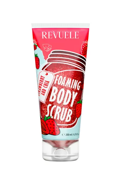 REVUELE FOAMING BODY SCRUB STRAWBERRY AND CHIA