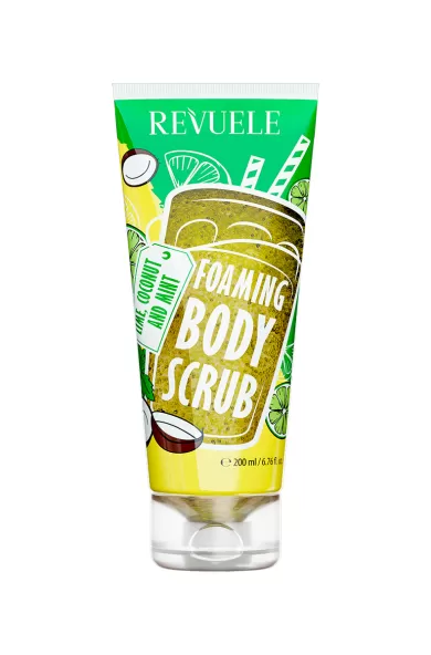 REVUELE FOAMING BODY SCRUB LIME, COCONUT AND MINT