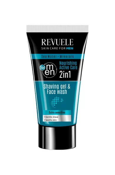 REVUELE FOR MEN SEA WATER + MINERALS SHAVING GEL & FACE WASH 2IN1