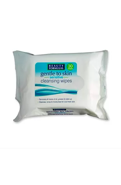 BEAUTY FORMULAS GENTLE TO SKIN SENSITIVE CLEANSING WIPES