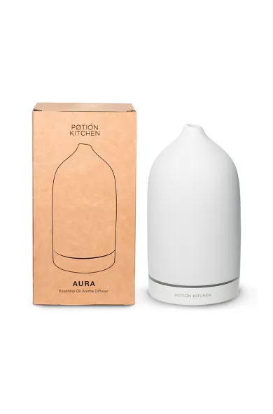 POTION KITCHEN AURA ESSENTIAL OIL AROMA DIFFUSER - SEA SALT WHITE