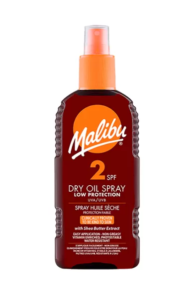 MALIBU SPF 2 DRY OIL SPRAY