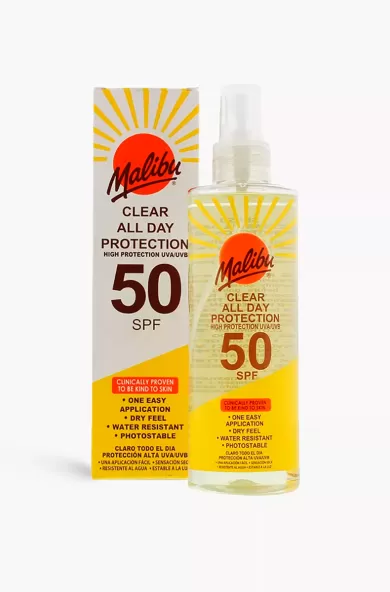 MALIBU SPF 50 ALL DAY CLEAR PROTECTION SPRAY PUMP