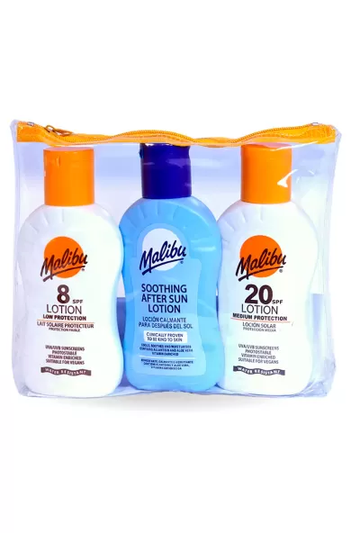 MALIBU 3 PK (100ML SPF 15 LOTION, 100ML SPF20 LOTION & 100ML SOOTHING AFTERSUN LOTION)