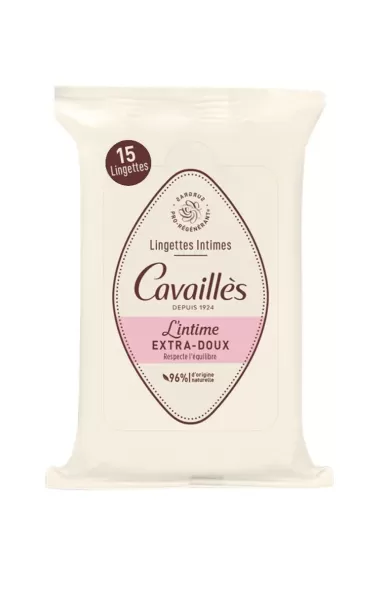 ROGÉ CAVAILLÈS Extra Gentle Intimate Wipes - Daily Use - 15 Wipes