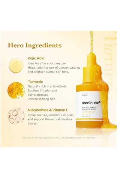 MEDICUBE Kojic Acid Turmeric Niacinamide Serum