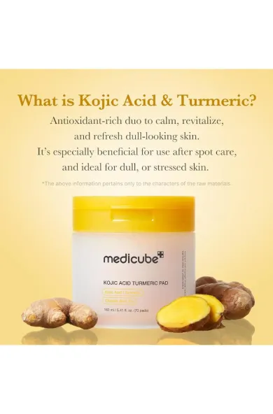 MEDICUBE Kojic Acid Turmeric Toner Pad