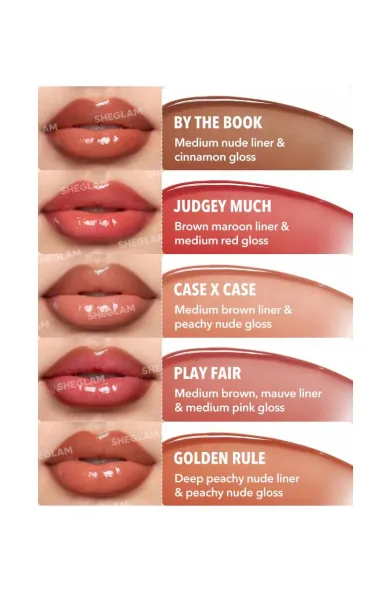 Sheglam Lip Rules Liner & Gloss Pen-By The Book