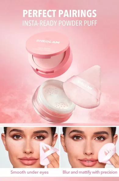 SHEGLAM INSTA-READY POWDER PUFF - BABY PINK