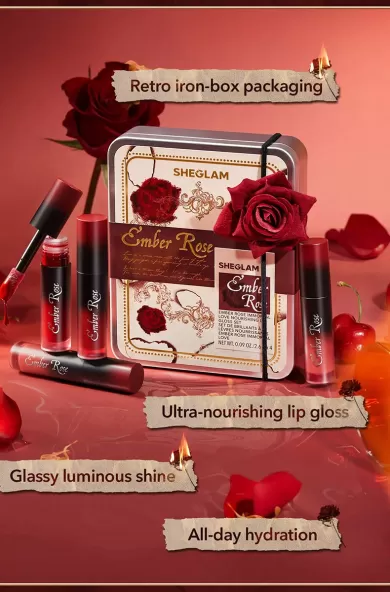 SHEGLAM EMBER ROSE IMMORTAL LOVE NOURISHING LIP GLOSS SET