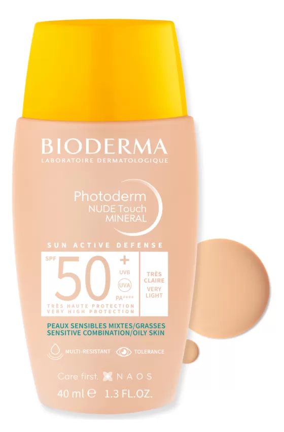 BIODERMA PHOTODERM NUDE TOUCH SPF50+ VERY LIGHT COLOR 40ML