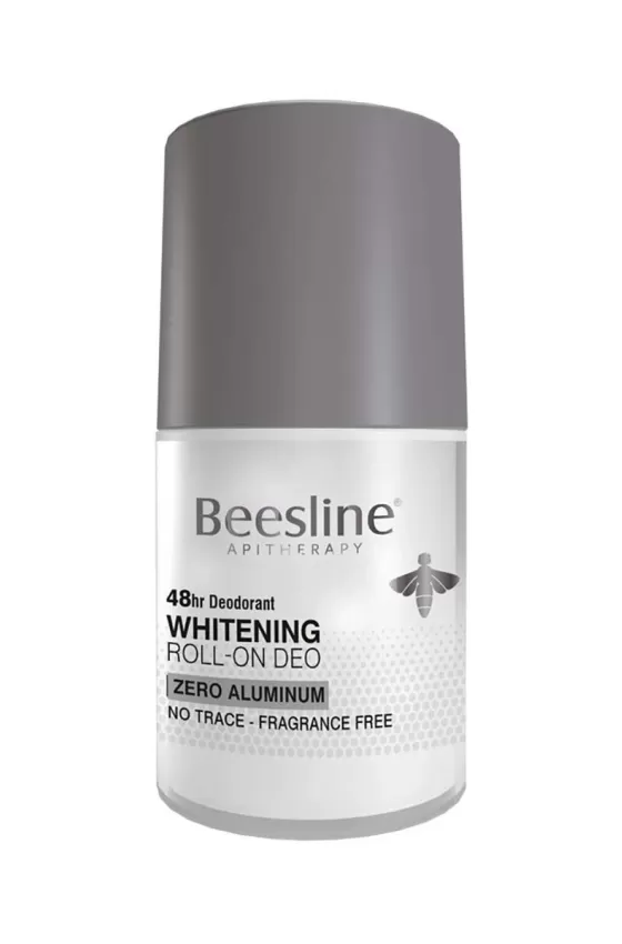 Beesline Whitening Roll-On Deo, Zero Aluminum, Silver Power - Fragrance Free