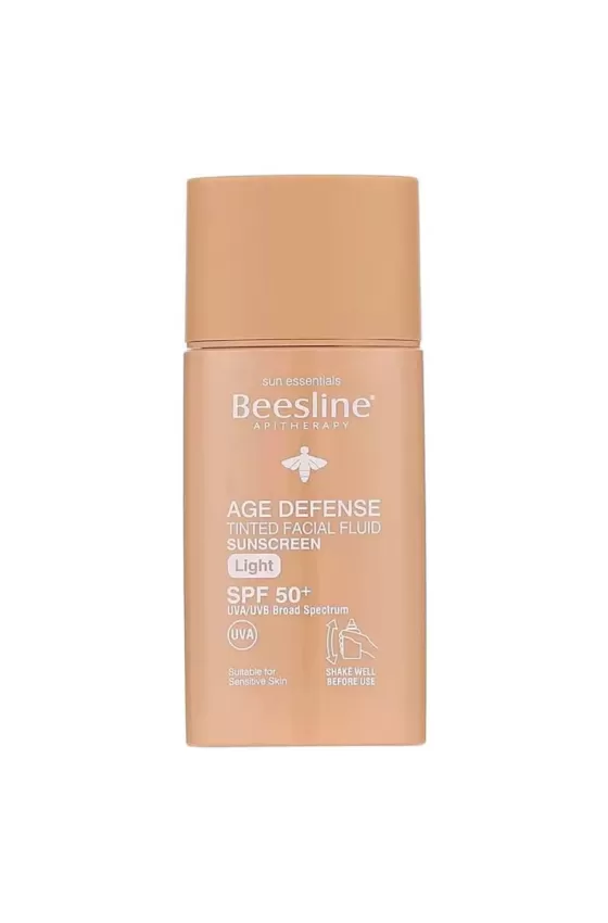 Beesline Age Defense Tinted Facial Fluid Sunscreen Spf50+ Medium