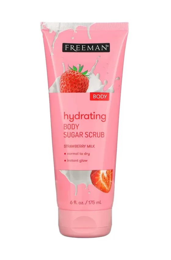 Freeman Hydrating Strawberry Milk Body Sugar Scrub