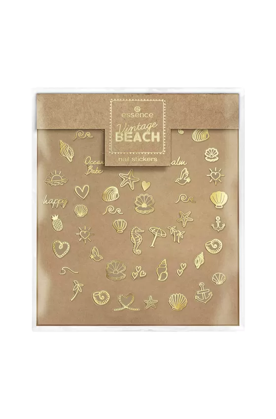 ESSENCE VINTAGE BEACH NAIL STICKERS SHELL WE GO TO THE BEACH?