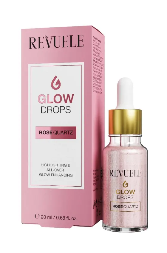 REVUELE GLOW DROPS ROSE QUARTZ, 20 ml		