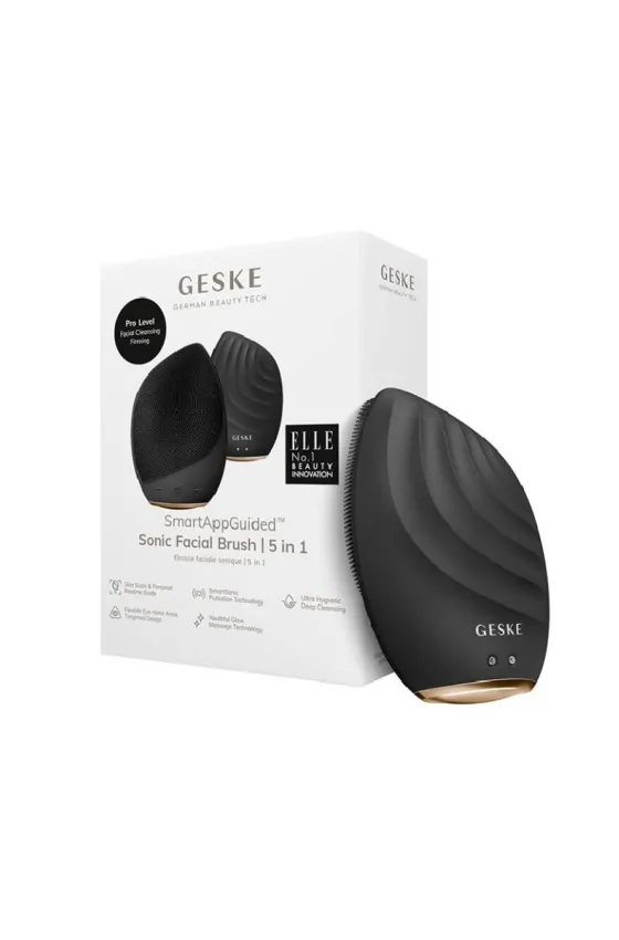 GESKE Facial Cleansing Sonic Facial Brush | 5 in 1 - Grey