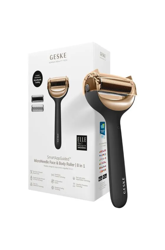 Geske MicroNeedle Face & Body Roller | 8 in 1 - Grey
