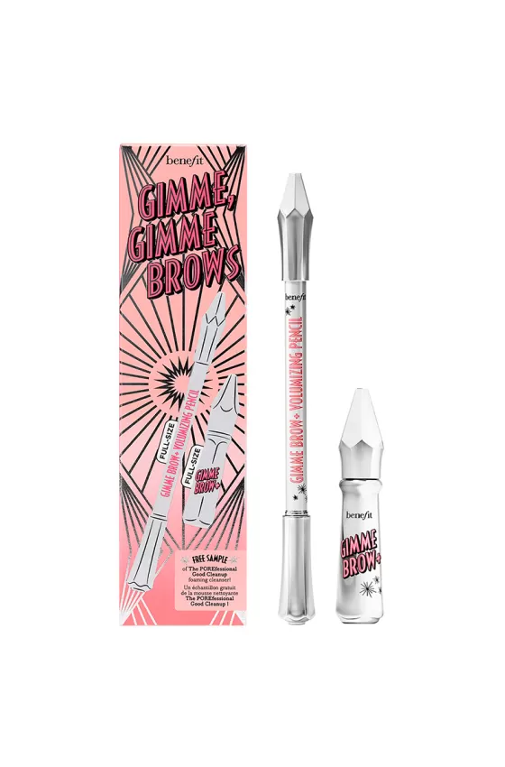BENEFIT COSMETICS GIMME, GIMME BROWS SET 04 WARM DEEP BROWN