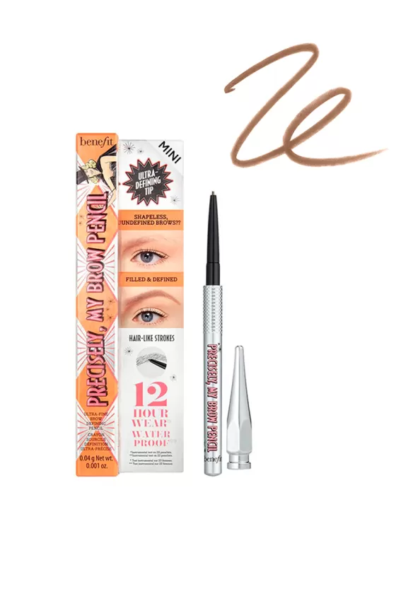 BENEFIT COSMETICS PRECISELY, MY BROW PENCIL MINI SIZE 03 WARM LIGHT BROWN
