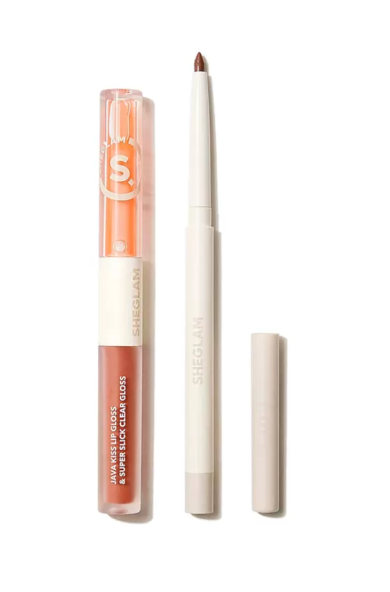 SHEGLAM SOFT 90'S GLAM LIP LINER AND LIP DUO SET - POUTY NUDE LIP SET
