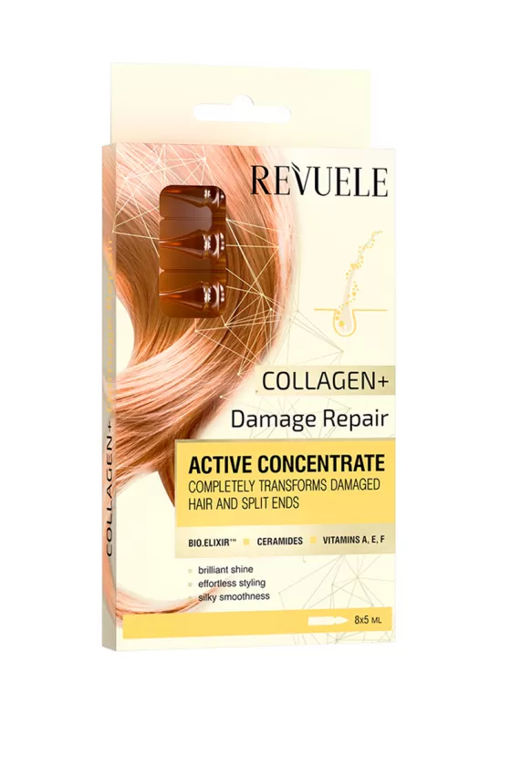 REVUELE ACTIVE HAIR CONCENTRATE AMPOULES COLLAGEN+ “DAMAGE REPAIR”