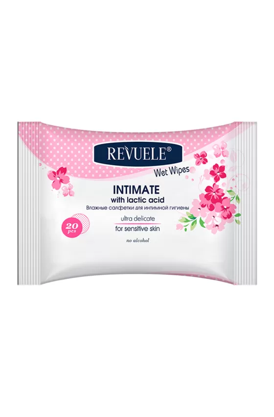 REVUELE INTIMATE WET WIPES FOR SENSITIVE SKIN