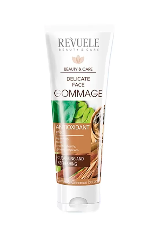REVUELE DELICATE FACE COMMAGE WITH CAFFEINE, COSMETIC CLAY AND CINNAMON EXTRACT
