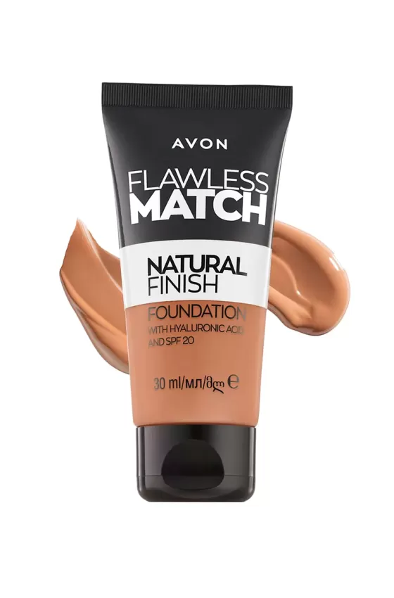 AVON FLAWLESS MATCH NATURAL FINISH FOUNDATION PORCELAIN