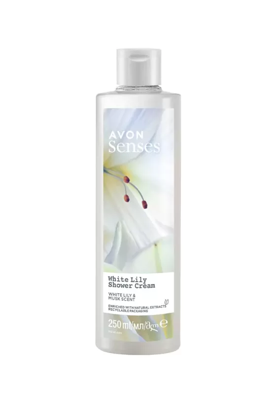 AVON SENSES WHITE LILY SHOWER CREAM 250ML WAW Beauty