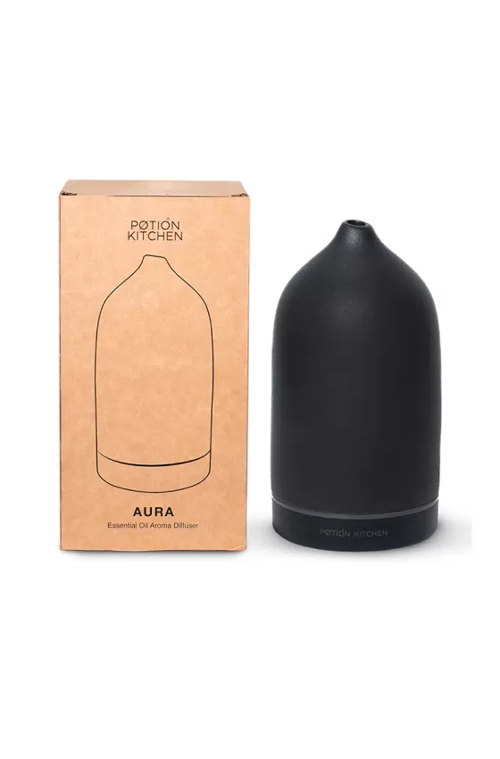 POTION KITCHEN AURA ESSENTIAL OIL AROMA DIFFUSER - CHARCOAL BLACK