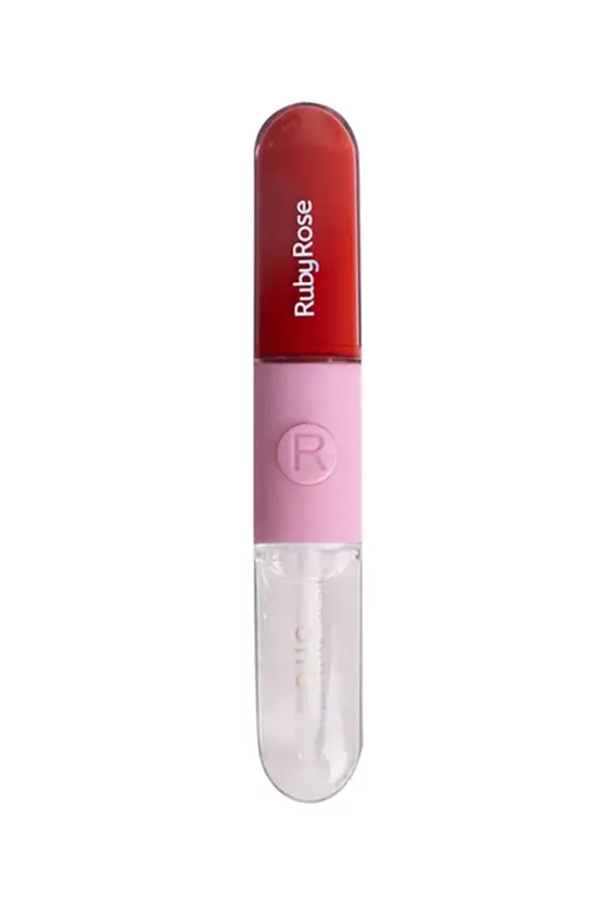 Ruby Rose Duo Gloss + Batom Liquid Lipstick - D01
