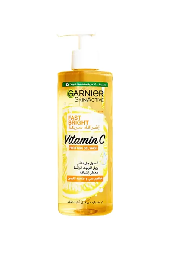 Garnier fast bright vitamin C brightening purifying face gel wash