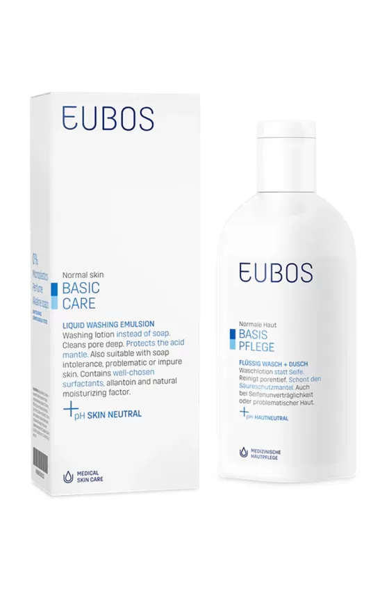 Eubos Liquid Washing Emulsion Blue - Face & Body Cleanser