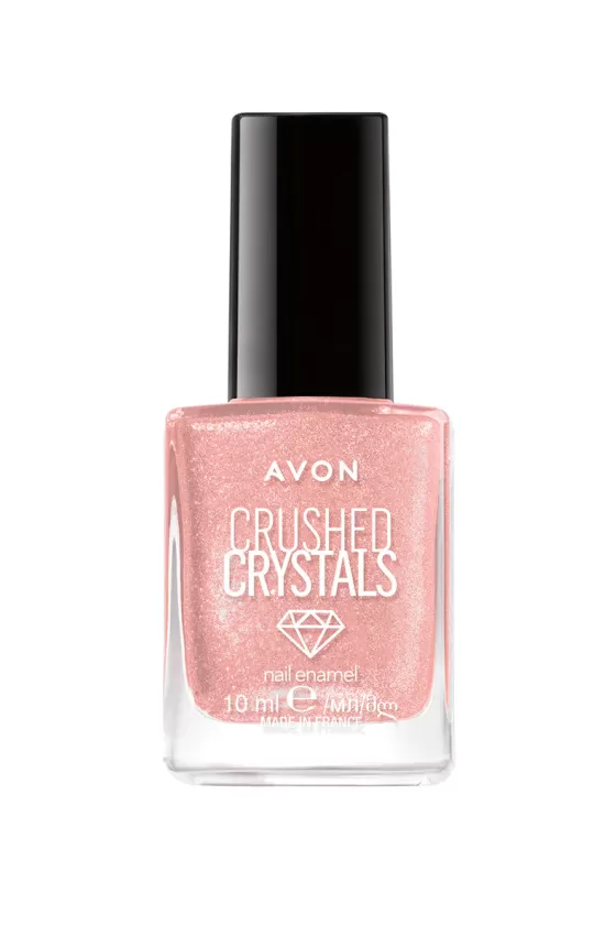 Avon Sunset Beats Crushed Crystals Nail Enamel - Glittery Pink
