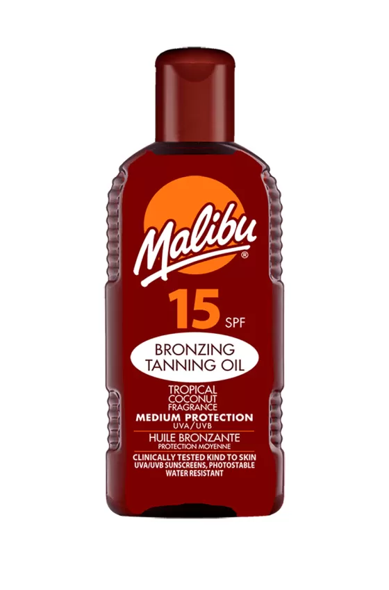 MALIBU SPF 15 BRONZING TANNING OIL WITH COCONUT